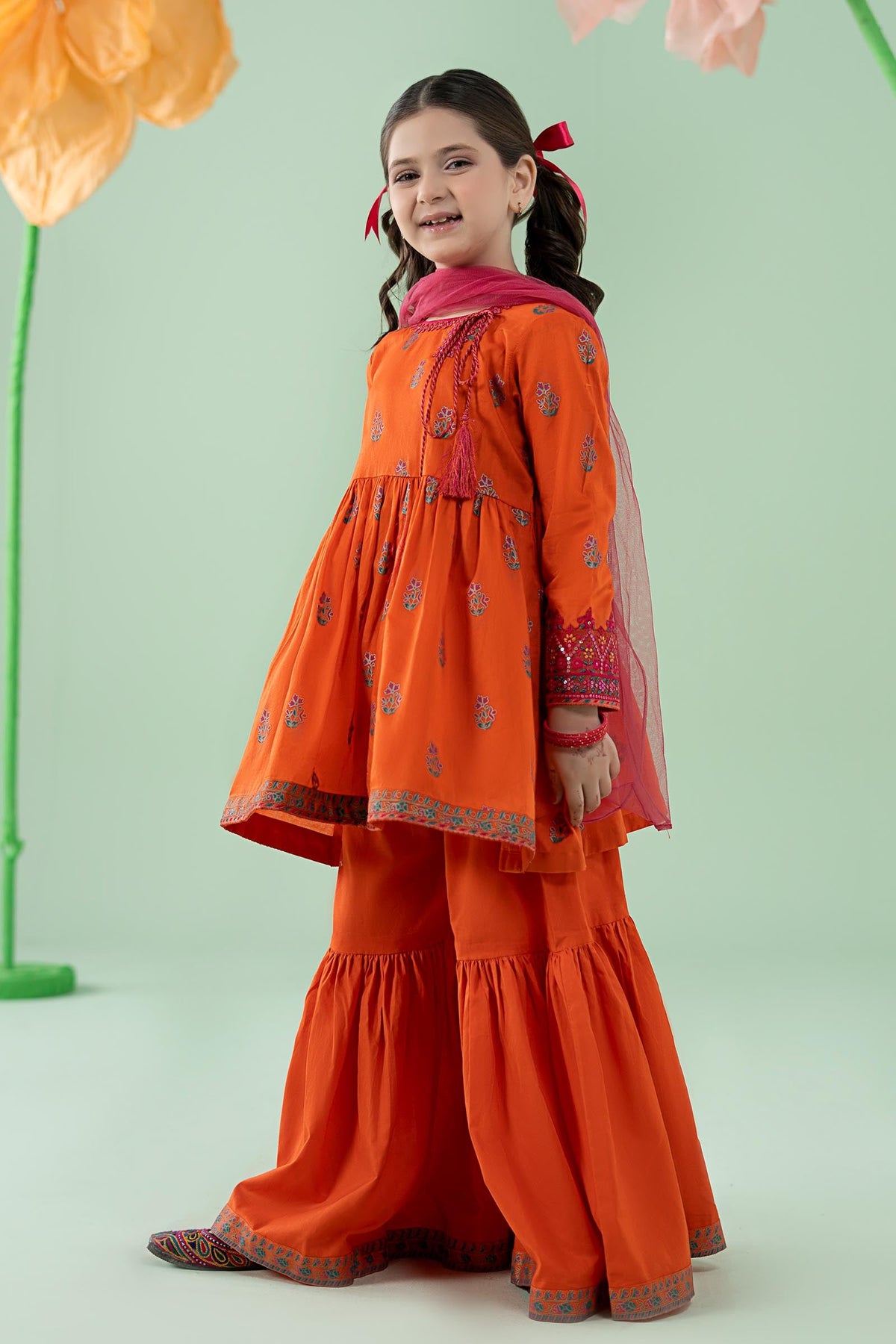 3 Piece Printed Lawn Suit - Kids Clothes - available at Maria Faisal in UK and USA