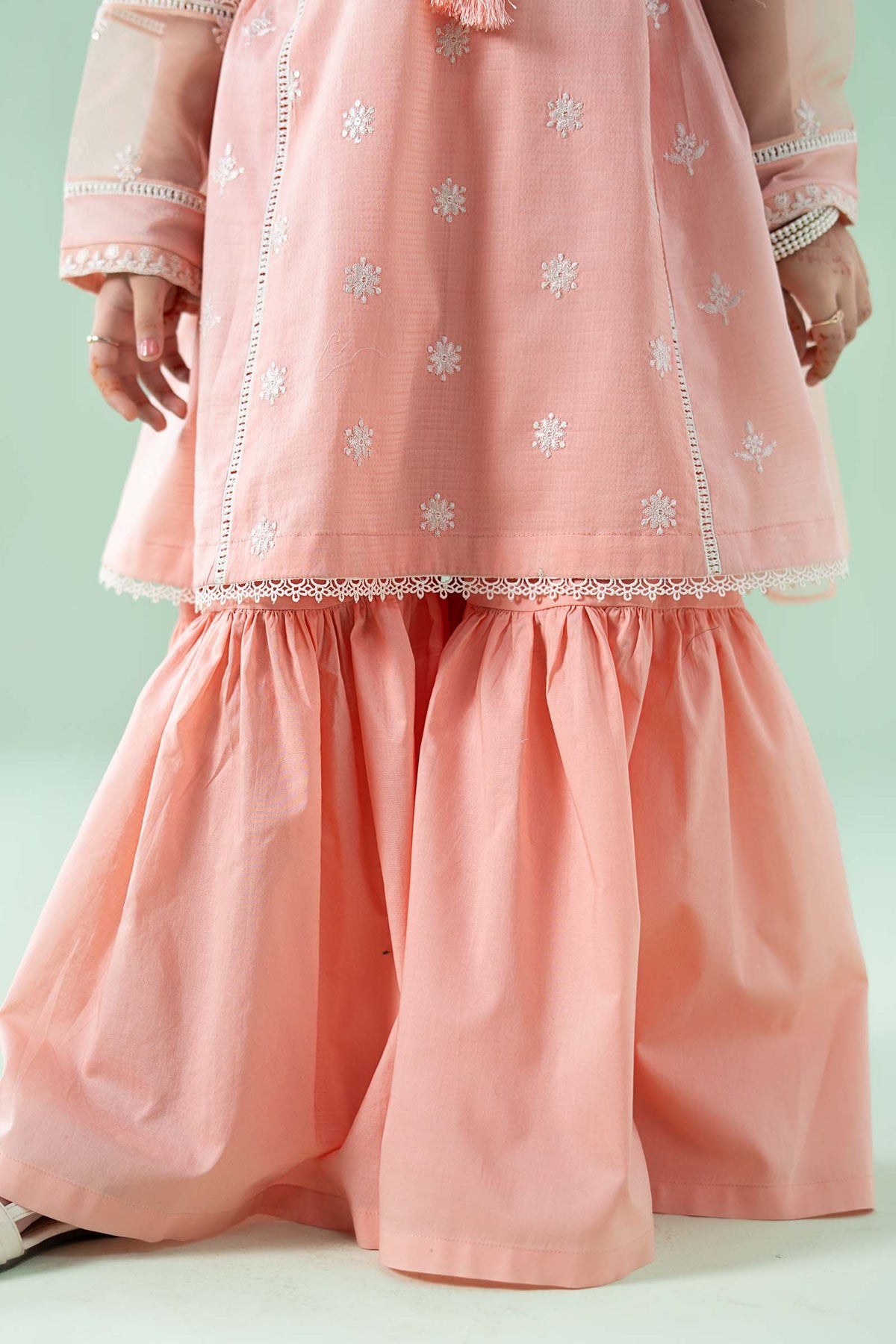 3 Piece Embroidered Dobby Suit - Kids Clothes - available at Maria Faisal in UK and USA
