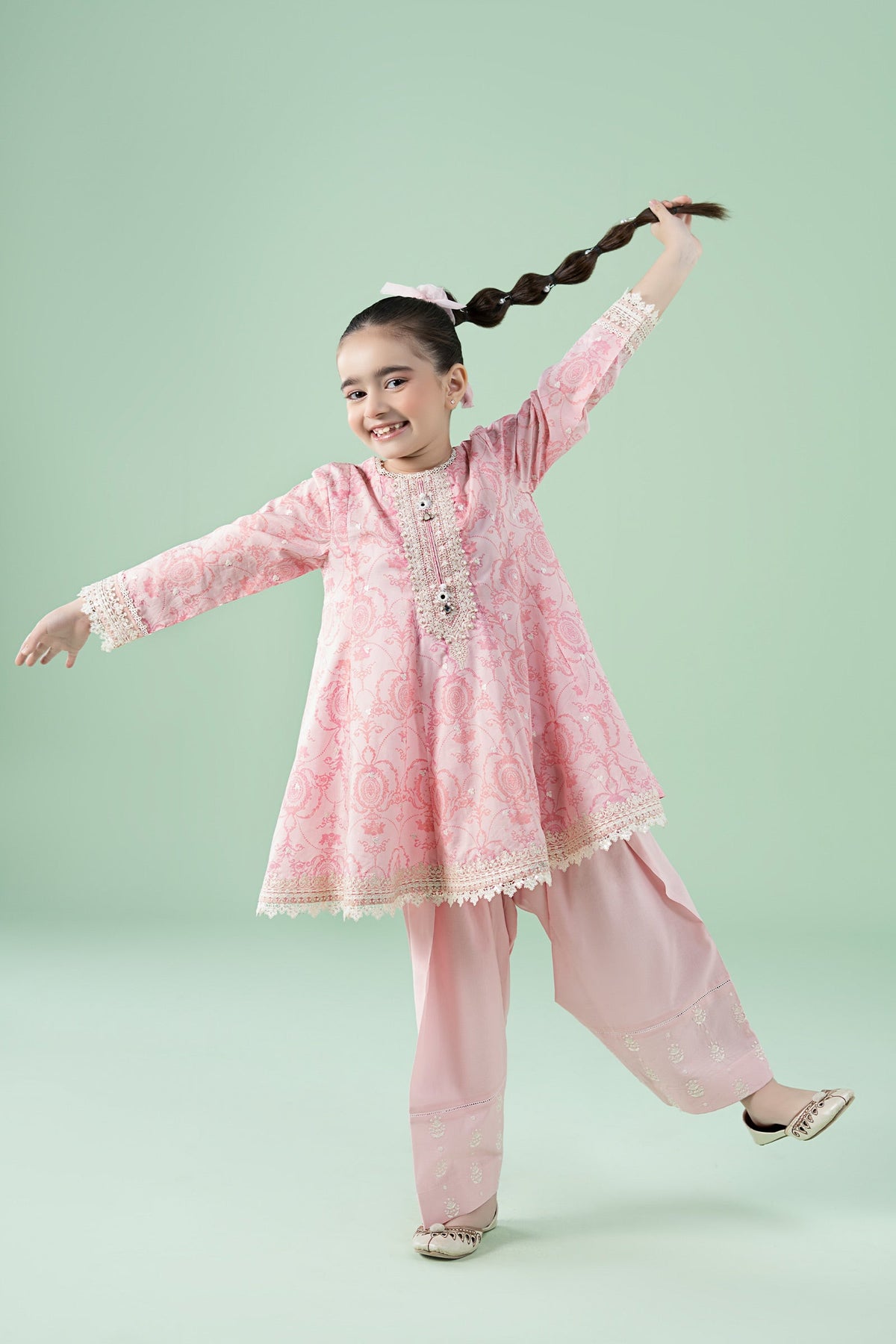 3 Piece Embroidered Lawn Suit - Kids Clothes - available at Maria Faisal in UK and USA