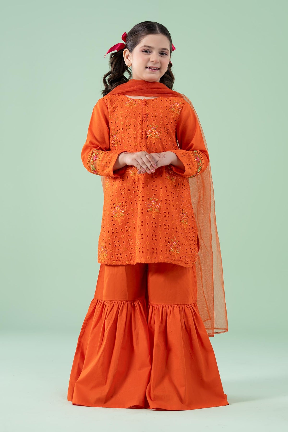 3 Piece Embroidered Lawn Suit - Kids Clothing - available at Maria Faisal in UK and USA.