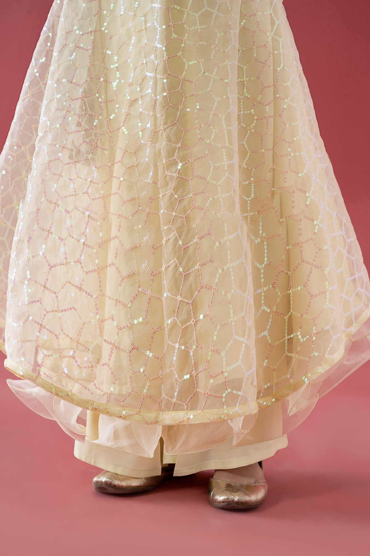 3 Piece Embroidered Poly Organza Suit - Kids Clothes - available at Maria Faisal in UK and USA