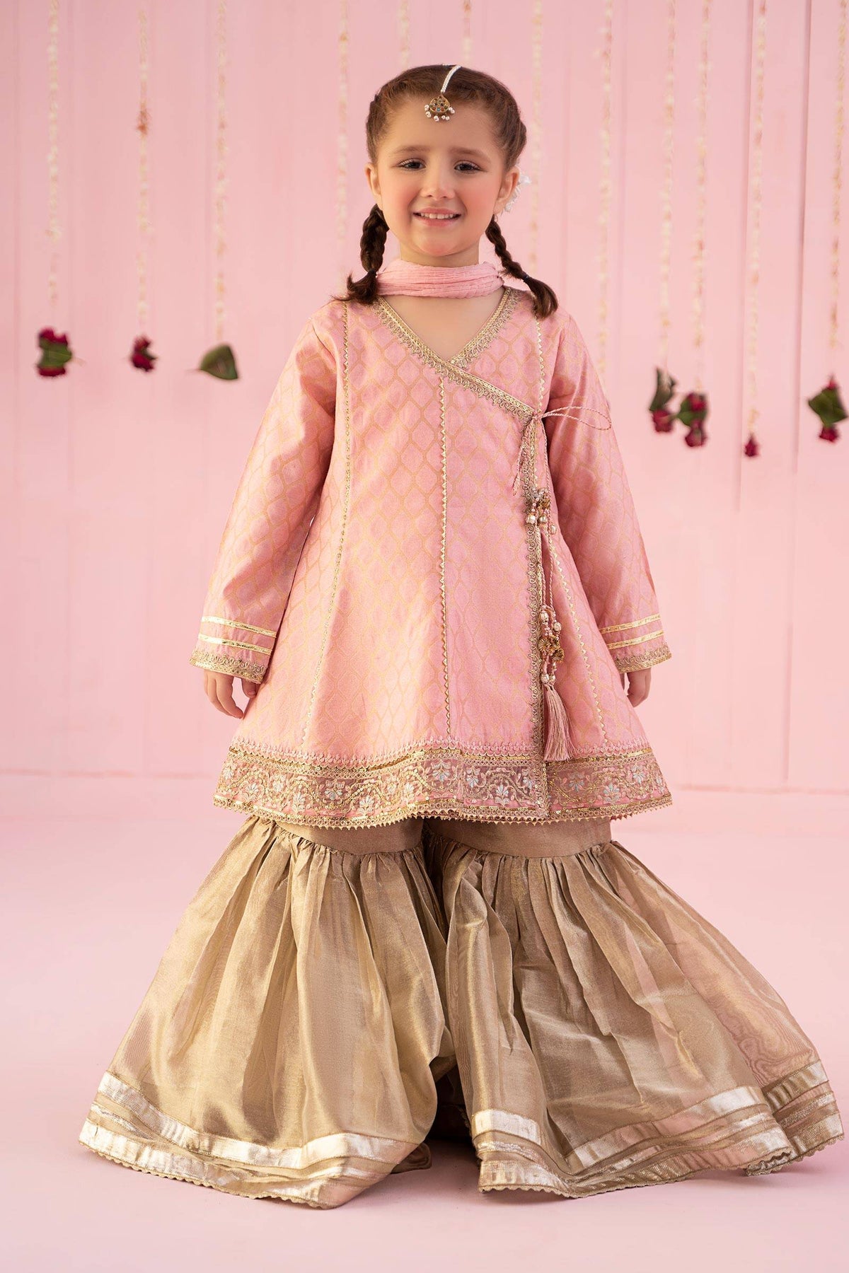 Maria B | 3 Piece Embroidered Jacquard Suit | MKS-EF24-13 by Maria Faisal - Registered Vendor of : Maria B - type : Kids Clothes - 100% original wedding dresses