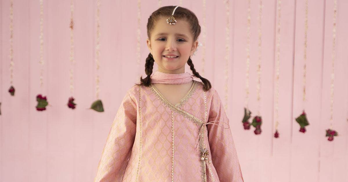 Maria B | 3 Piece Embroidered Jacquard Suit | MKS-EF24-13 by Maria Faisal - Registered Vendor of : Maria B - type : Kids Clothes - 100% original wedding dresses
