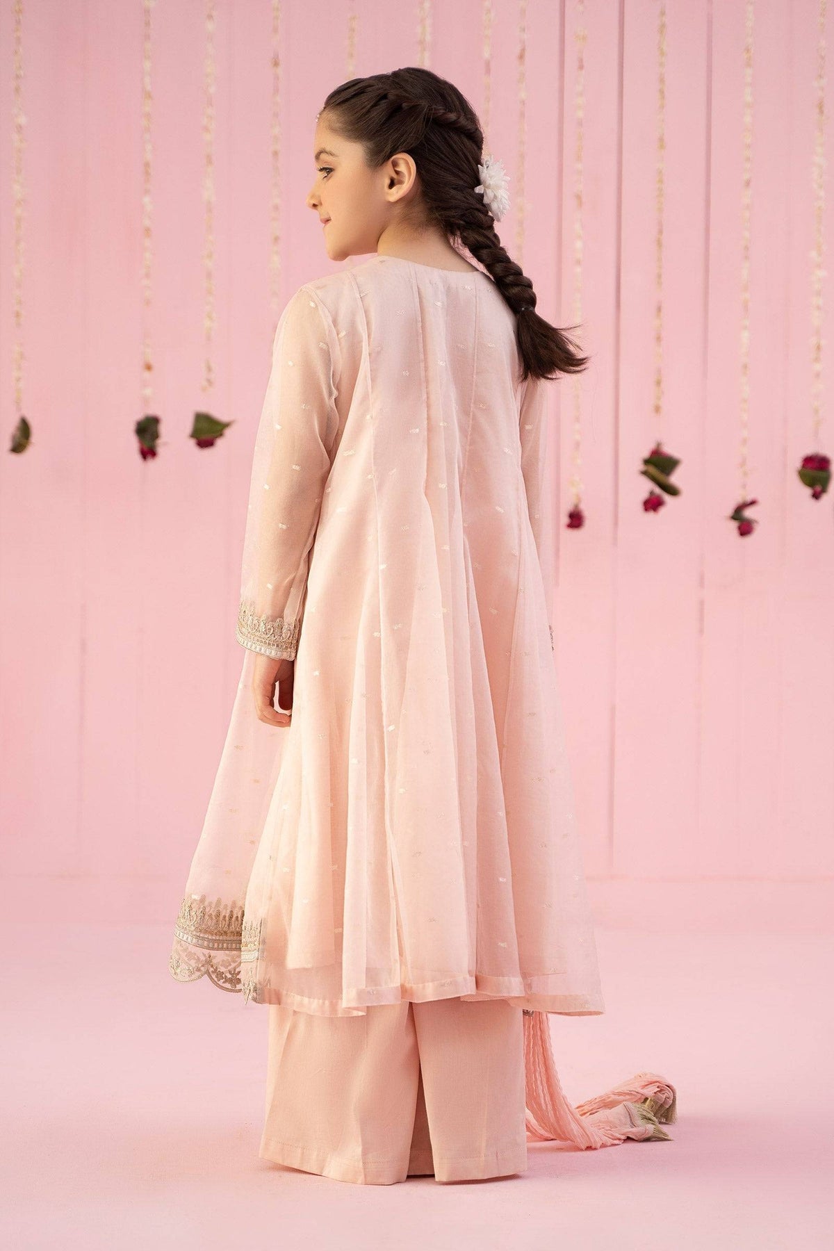 Maria B | 3 Piece Embroidered Organza Suit | MKS-EF24-19 by Maria Faisal - Registered Vendor of : Maria B - type : Kids Clothes - 100% original wedding dresses