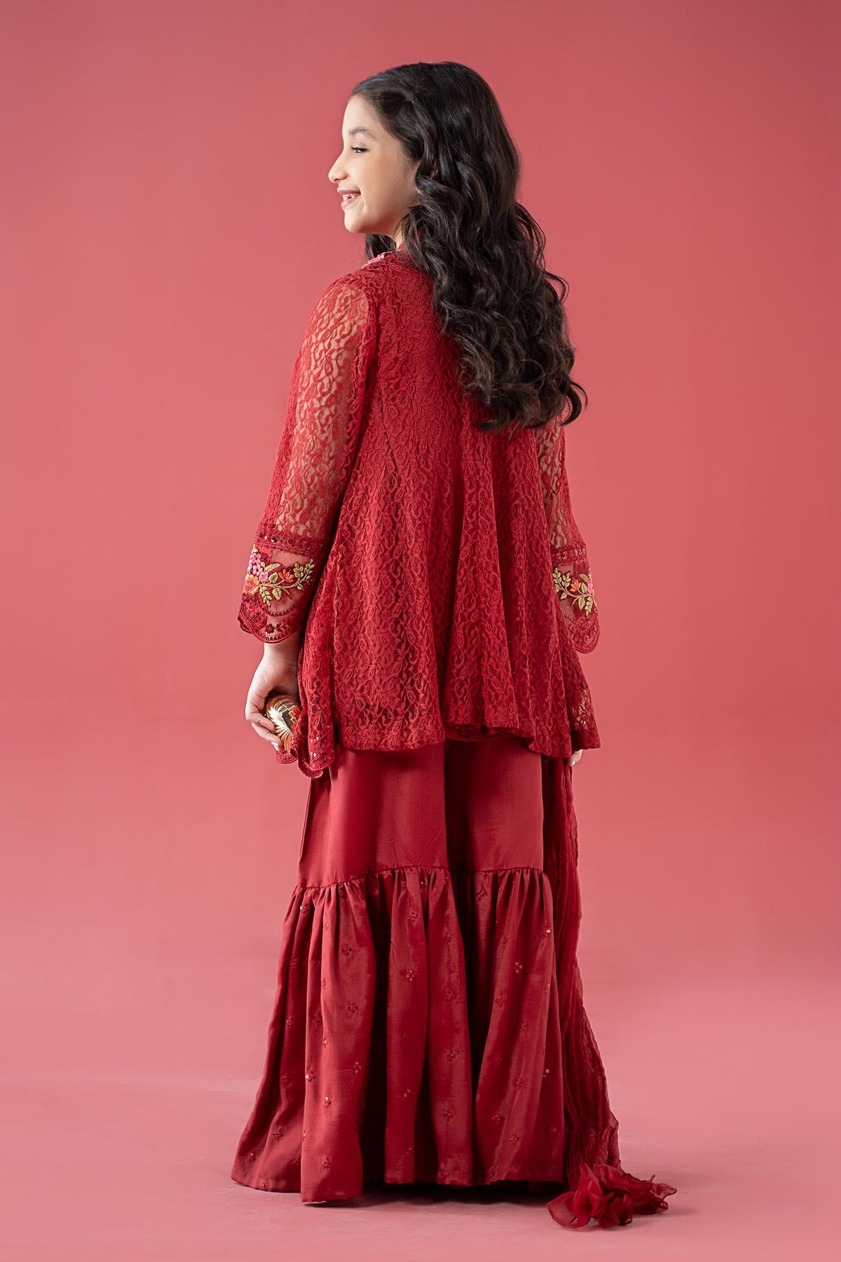 3 Piece Embroidered Chantelle Suit - Kids Clothes - available at Maria Faisal in UK and USA
