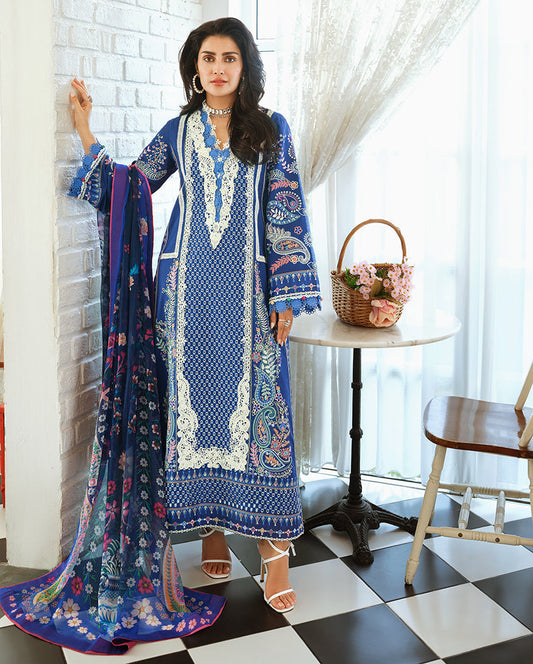 Mushq | Amoi Luxury Lawn | Moonlit Dreams - Luxury Dress - available at Maria Faisal in UK and USA.