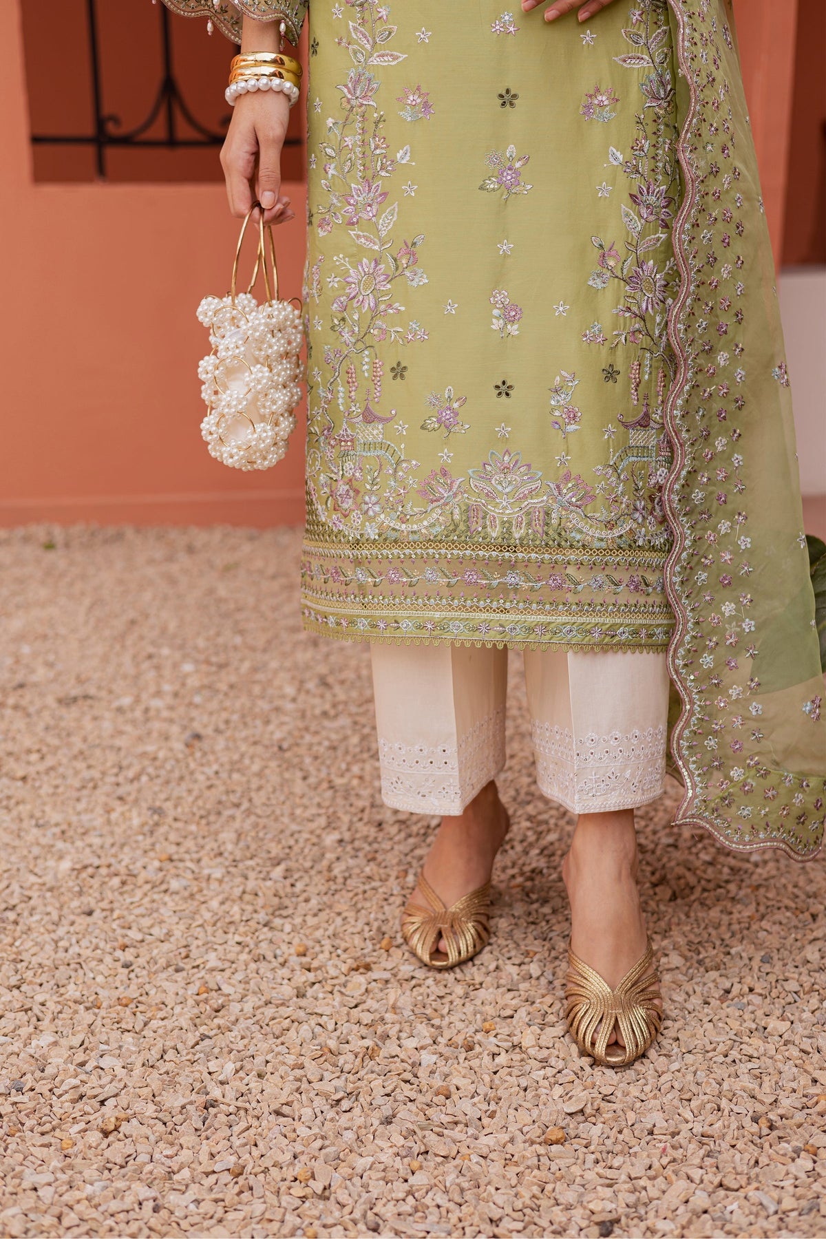 Batik | Festive Eid 26 | Mor Bagh - Luxury Dress - available at Maria Faisal in UK and USA.