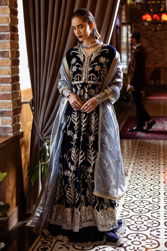 Mushq | Deja Vu Velvet | Timeless Mirage - Designer Dress with Intricate embroidery and embellishments. Shop elegent wedding dress at Maria Faisal.