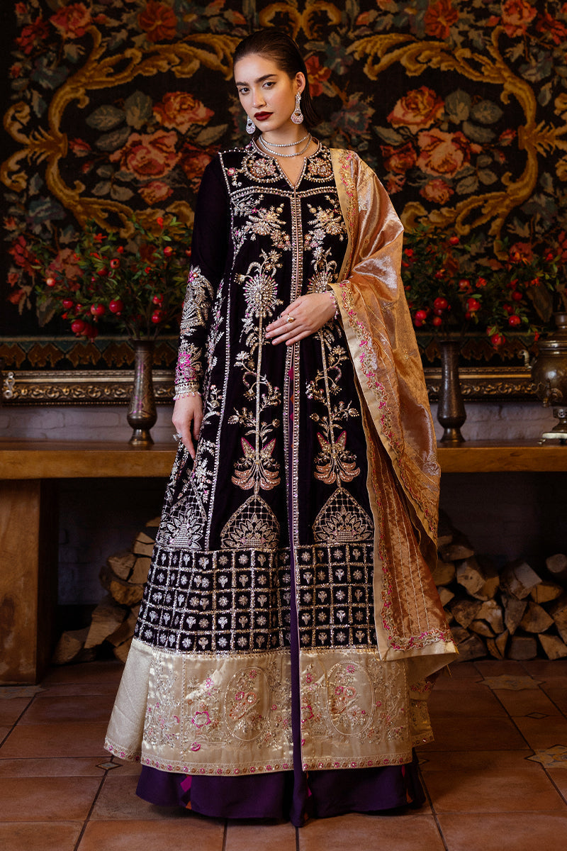 Mushq | Deja Vu Velvet | Chasing Reflections - Designer Dress with Intricate embroidery and embellishments. Shop elegent wedding dress at Maria Faisal.