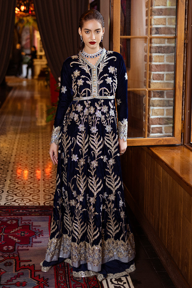 Mushq | Deja Vu Velvet | Timeless Mirage - Designer Dress with Intricate embroidery and embellishments. Shop elegent wedding dress at Maria Faisal.
