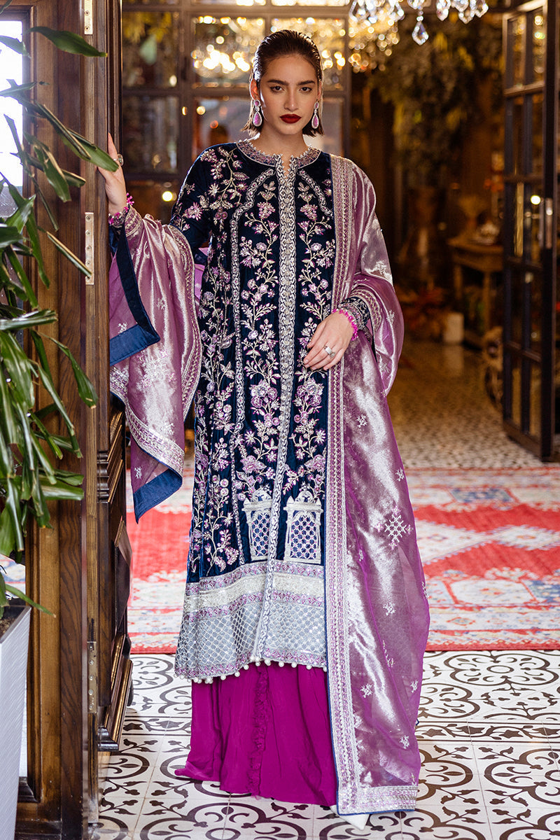 Mushq | Deja Vu Velvet | Infinite Loop - Designer Dress with Intricate embroidery and embellishments. Shop elegent wedding dress at Maria Faisal.