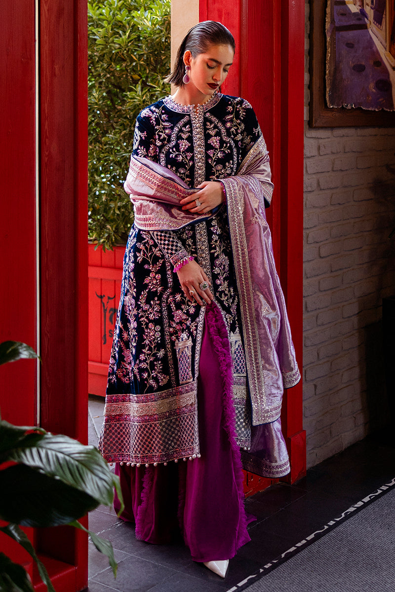 Mushq | Deja Vu Velvet | Infinite Loop - Designer Dress with Intricate embroidery and embellishments. Shop elegent wedding dress at Maria Faisal.