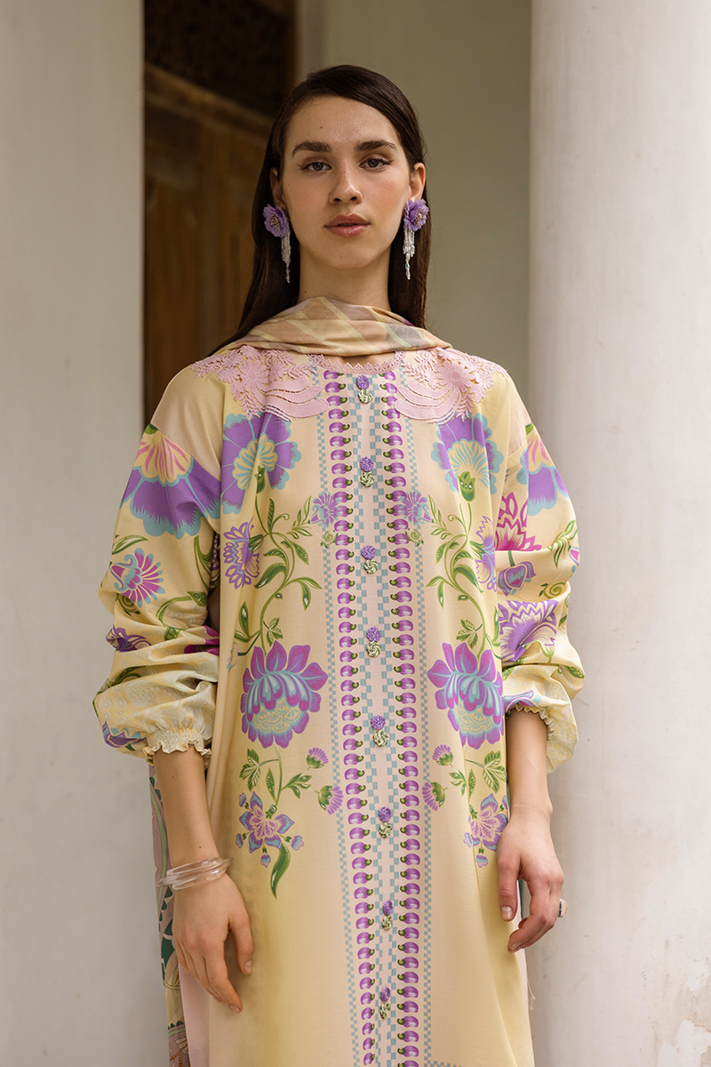 Mushq | La Dolce Hemline Prints 25 | Dulcina by Maria Faisal - Registered Vendor of : Mushq - type : Ladies Clothes - 100% original wedding dresses