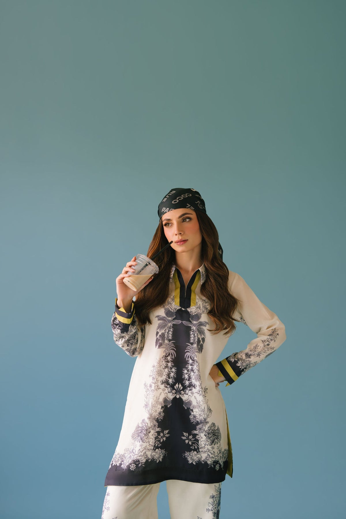 Sammy K | Lawn Pret 25 | Black Star - Ladies Clothes - Maria Faisal