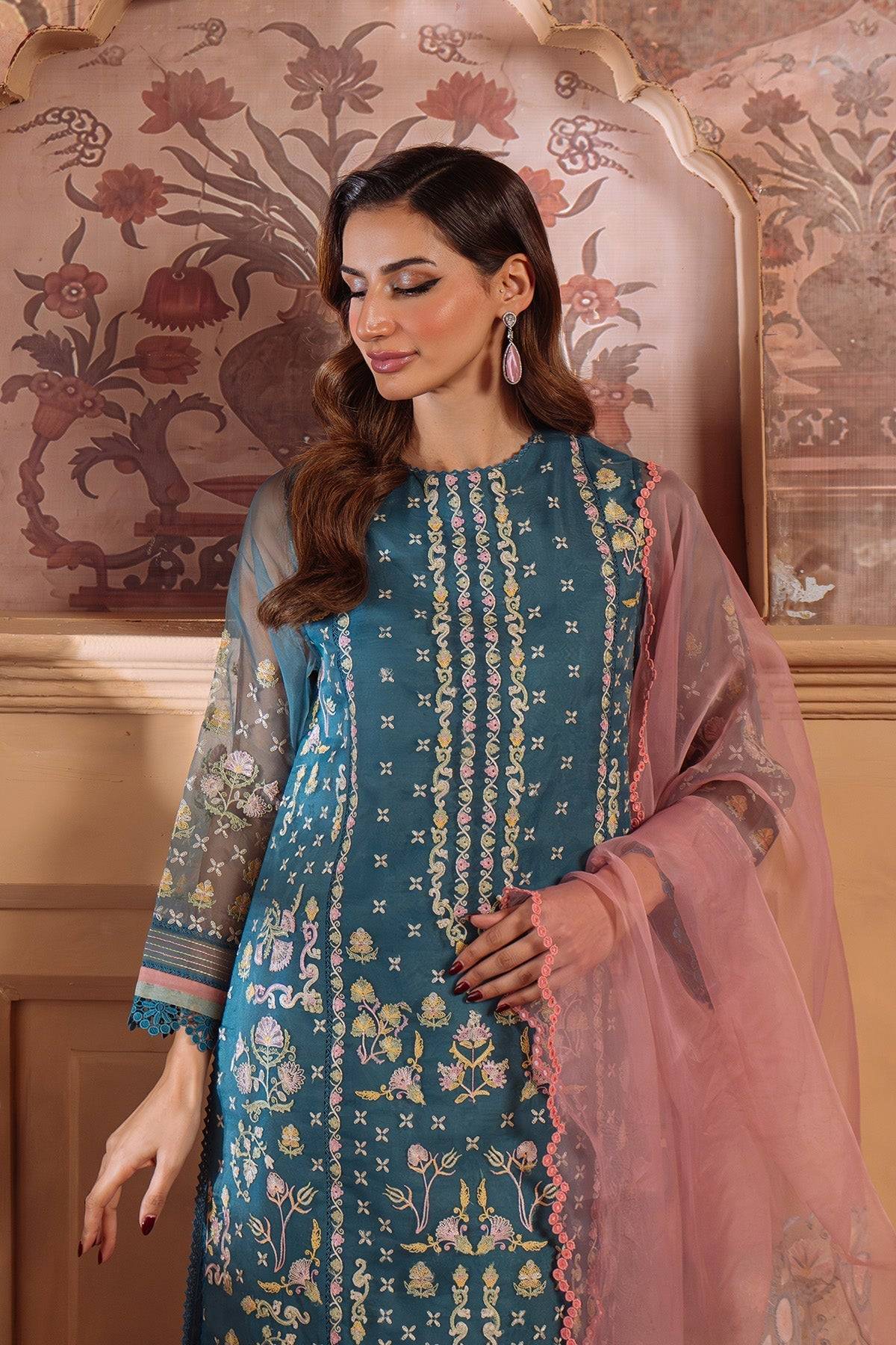 Sahar | Festive Edit Ready to Wear | Serene Teal - RTW by Maria Faisal - Registered Vendor of : Sahar - type : Ladies Clothes - 100% original wedding dresses