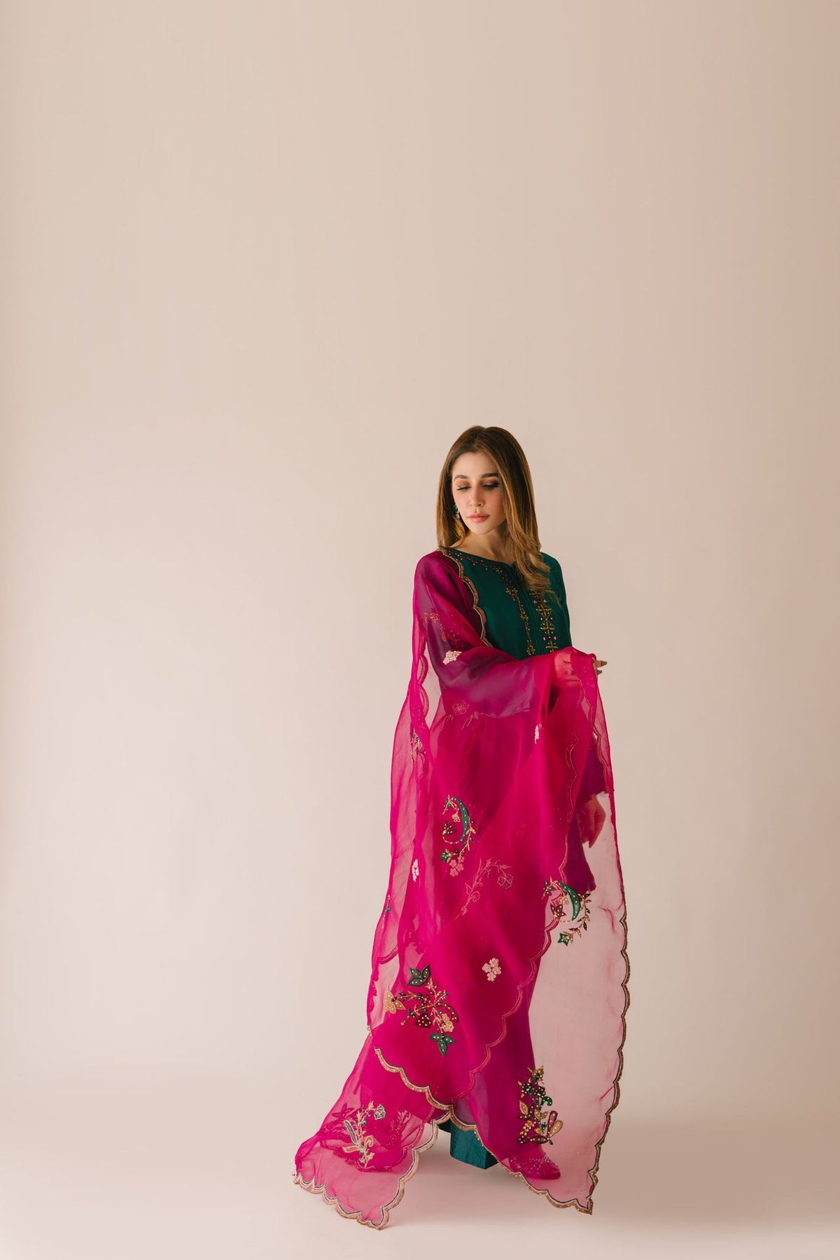 Sammy K | Aadat Festive Edition | Green Moon - Ladies Clothes - Maria Faisal