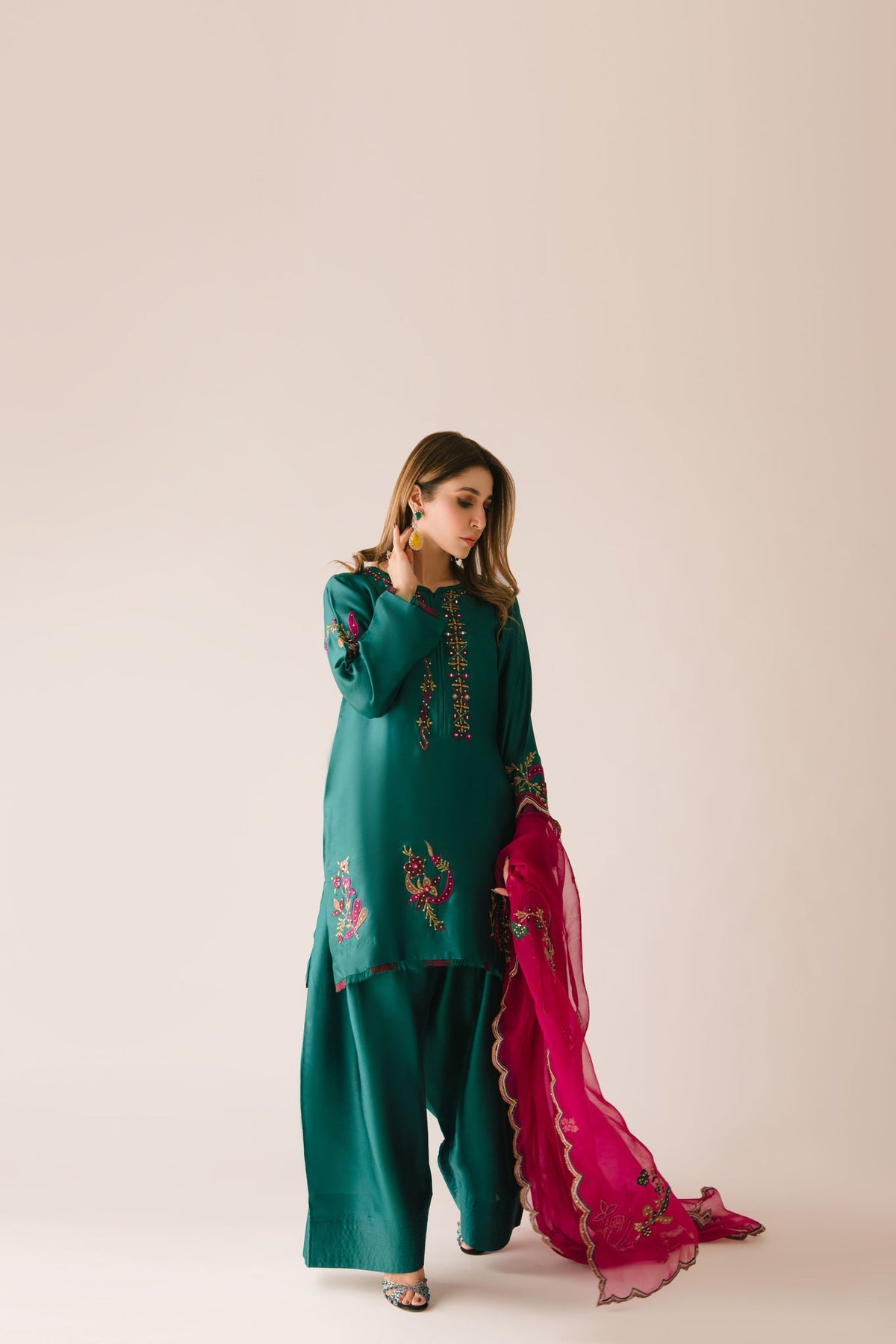 Sammy K | Aadat Festive Edition | Green Moon - Ladies Clothes - Maria Faisal