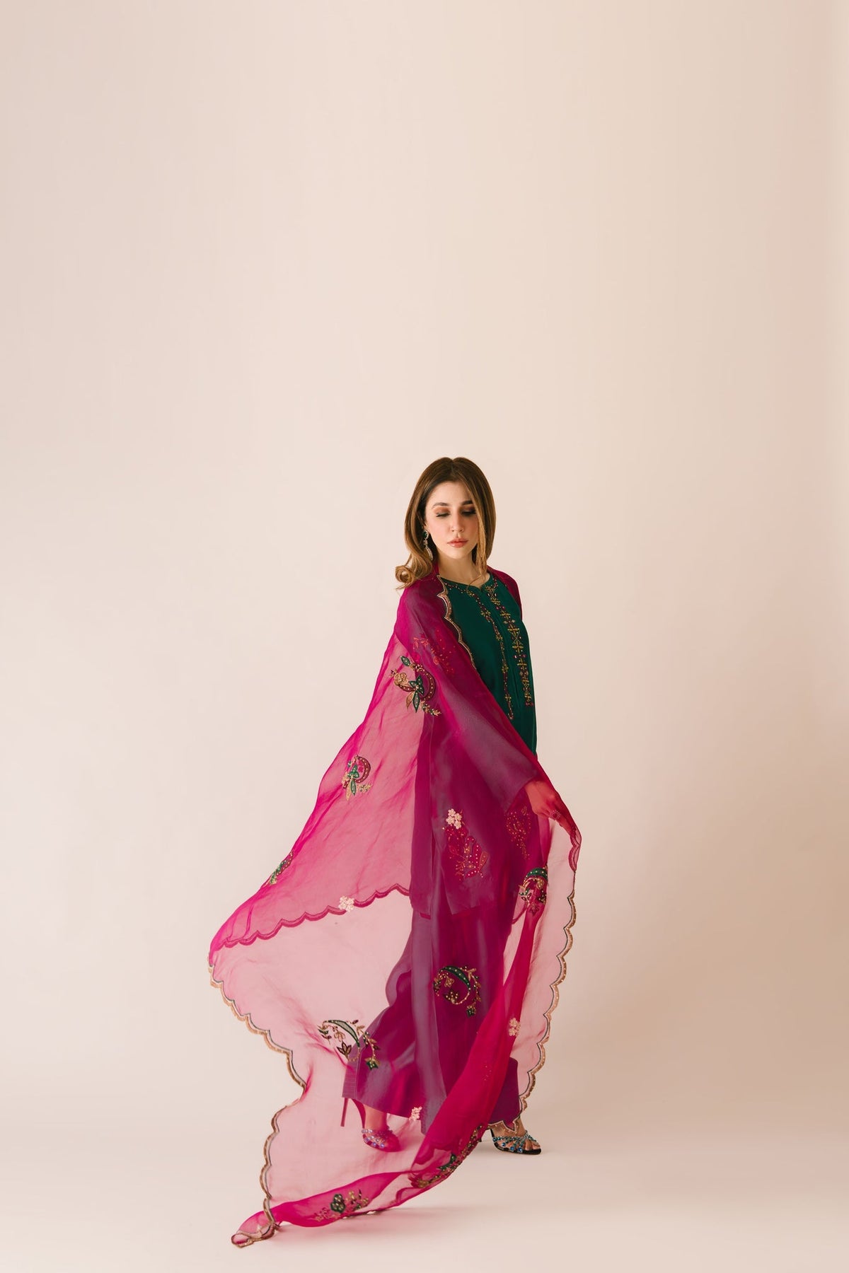 Sammy K | Aadat Festive Edition | Green Moon - Ladies Clothes - Maria Faisal