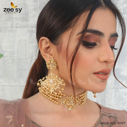 Sunflower Necklace-0337 - Necklace Sets 