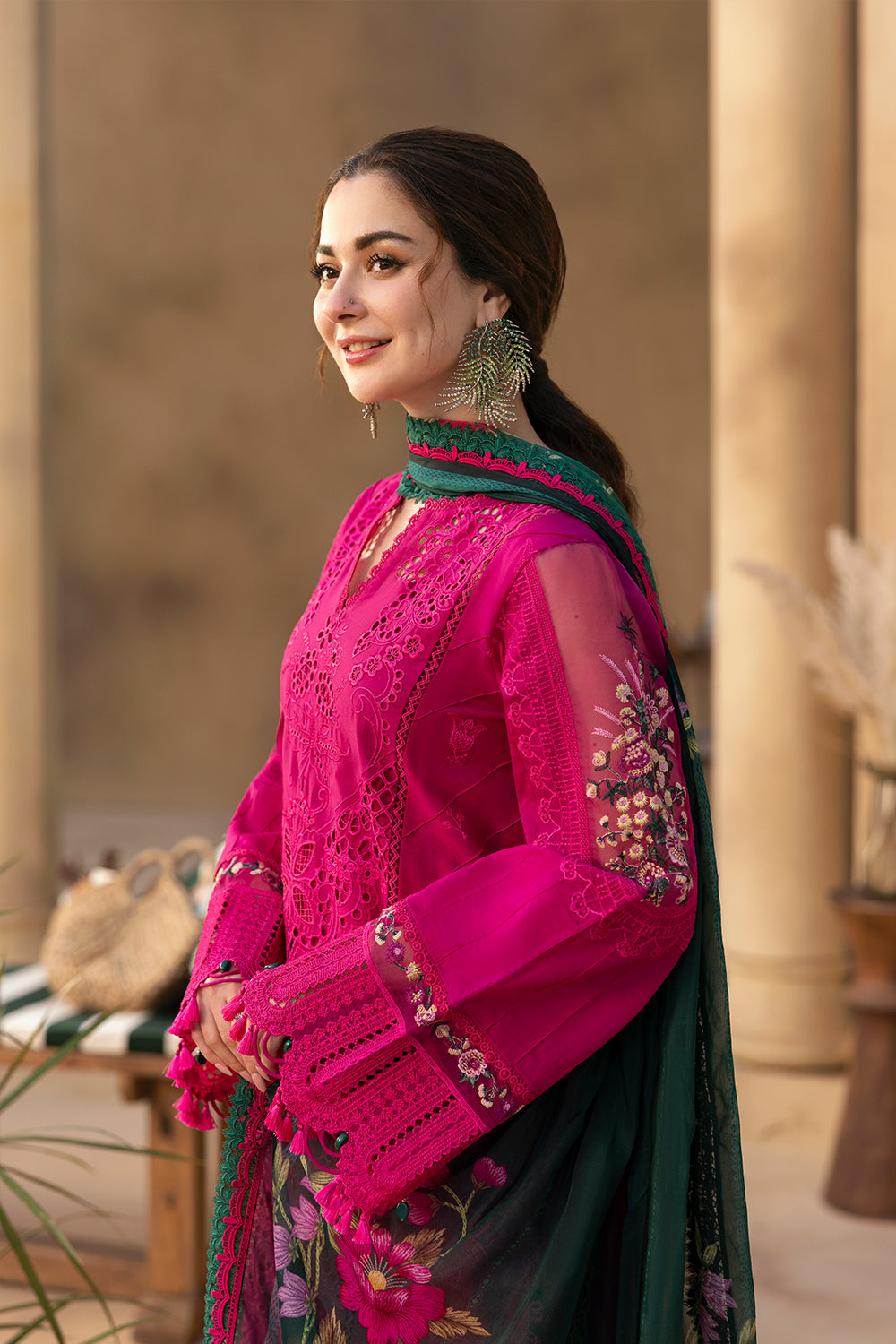 Saira Rizwan | Luxury Lawn 25 | ELODIE-SRL25-04 by Maria Faisal - Registered Vendor of : Saira Rizwan - type : Ladies Clothes - 100% original wedding dresses