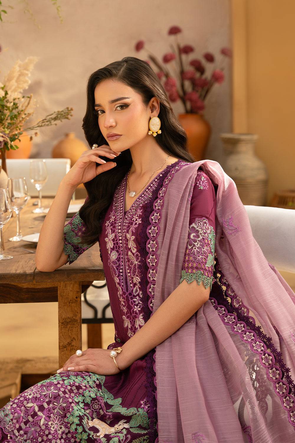Saira Rizwan | Luxury Lawn 25 | VALERIE-SRL25-11 by Maria Faisal - Registered Vendor of : Saira Rizwan - type : Ladies Clothes - 100% original wedding dresses