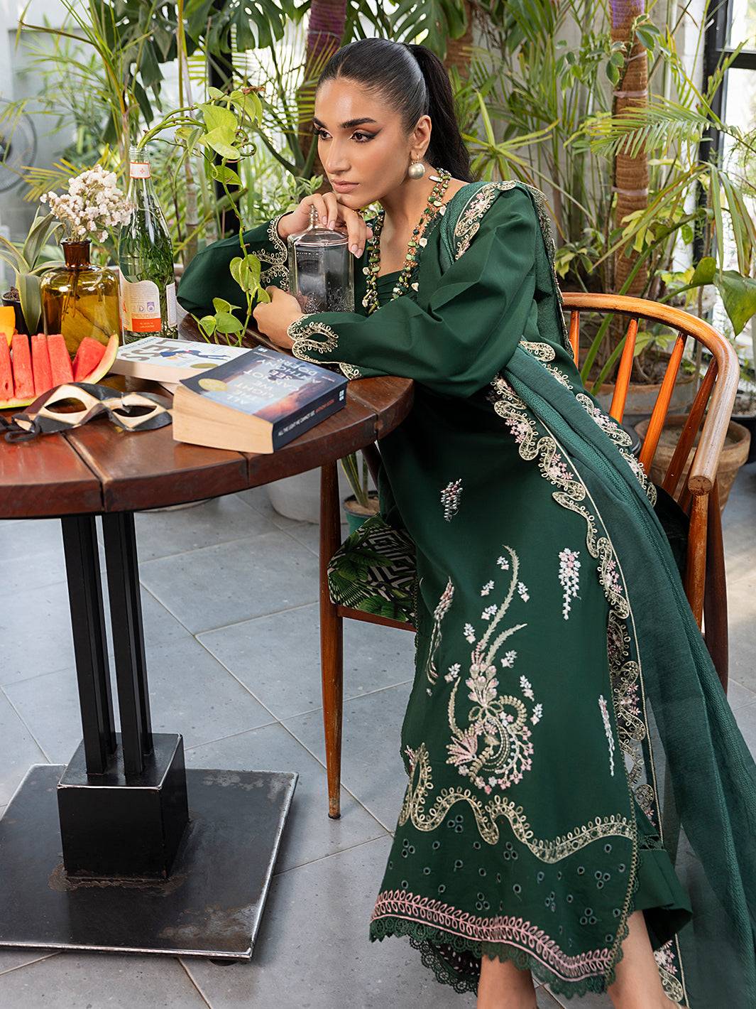 Izel | Meadow Muse Embroidered Lawn 25 | NOORE by Maria Faisal - Registered Vendor of : Izel - type : Ladies Clothes - 100% original wedding dresses