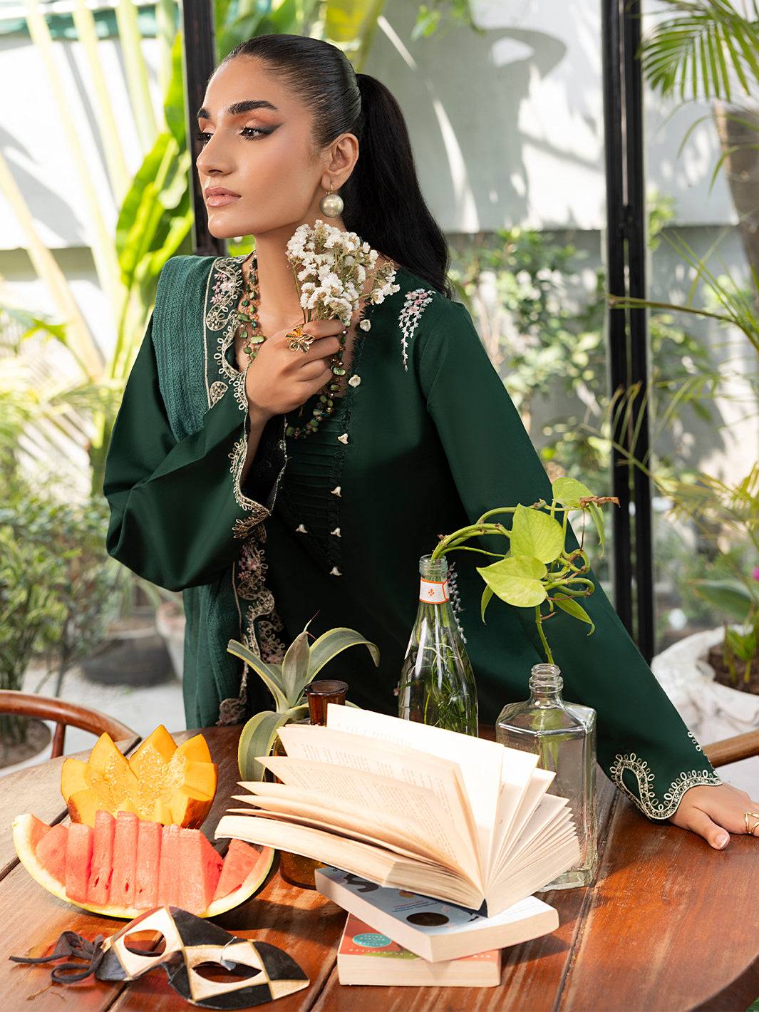 Izel | Meadow Muse Embroidered Lawn 25 | NOORE by Maria Faisal - Registered Vendor of : Izel - type : Ladies Clothes - 100% original wedding dresses