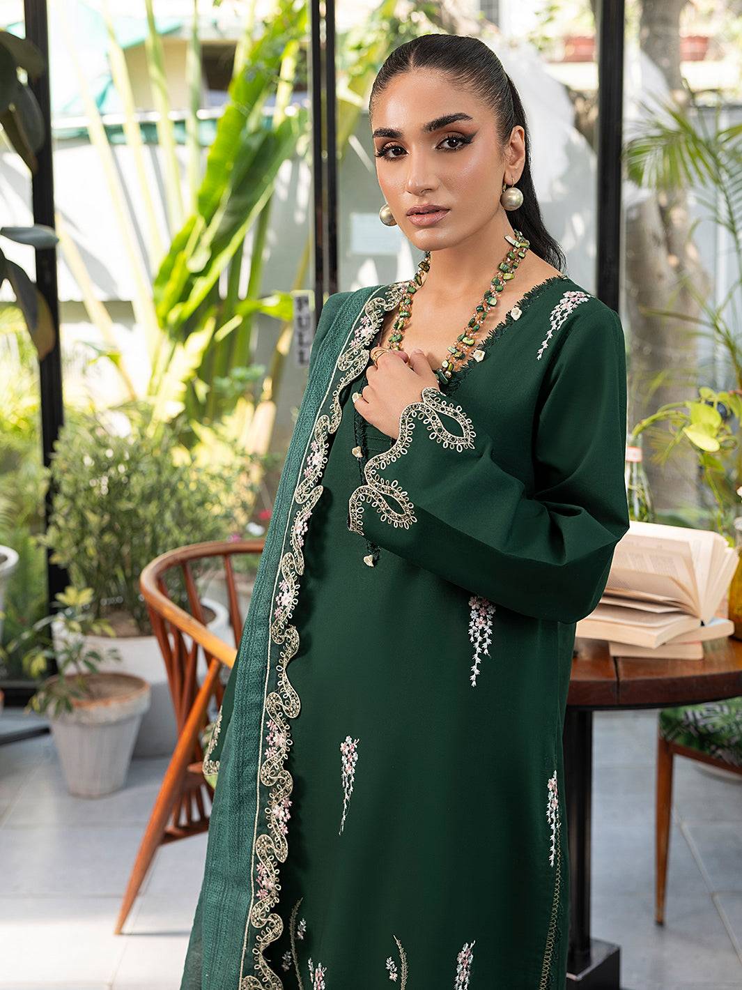 Izel | Meadow Muse Embroidered Lawn 25 | NOORE by Maria Faisal - Registered Vendor of : Izel - type : Ladies Clothes - 100% original wedding dresses