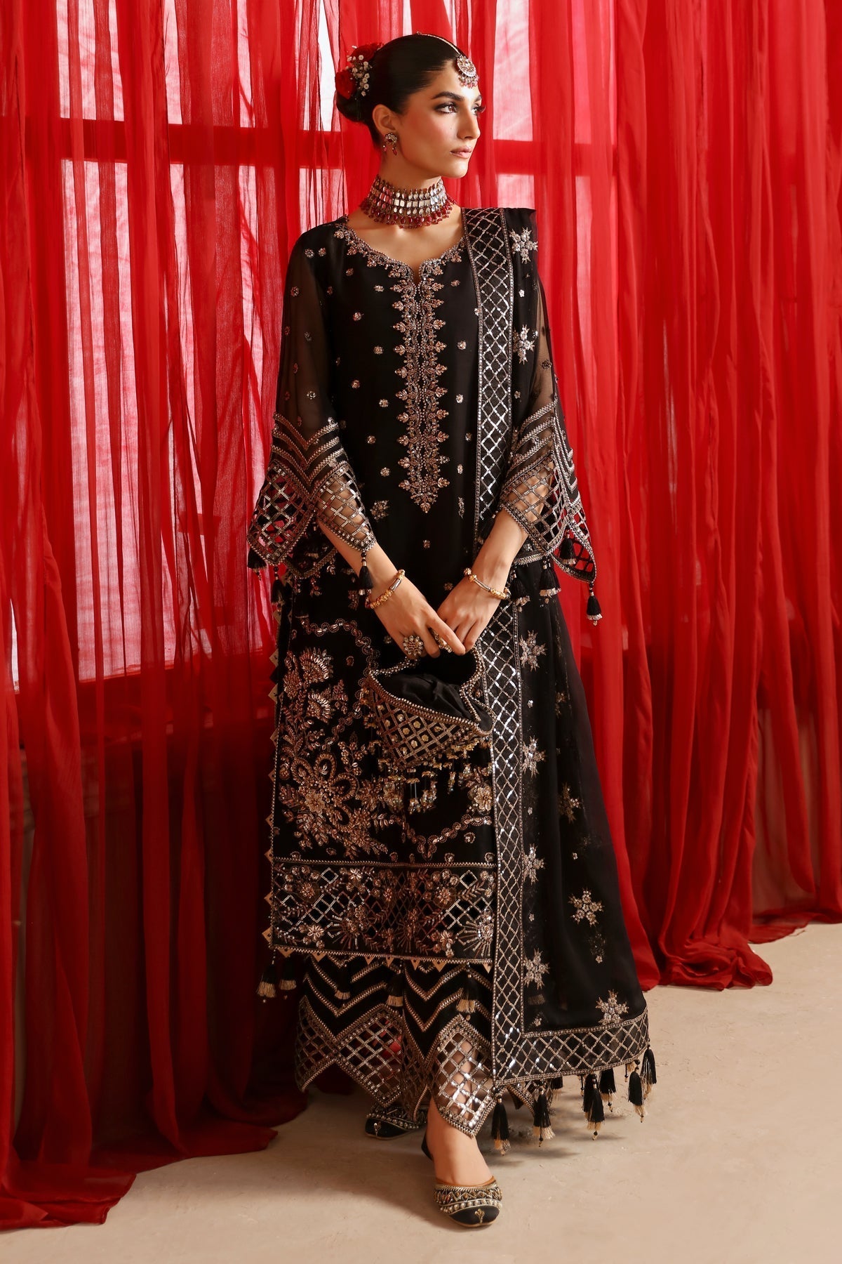 Alizeh | Reena Wedding Formals | AF-HM-4026-NAINA - Designer Dress with Intricate embroidery and embellishments. Shop elegent wedding dress at Maria Faisal.