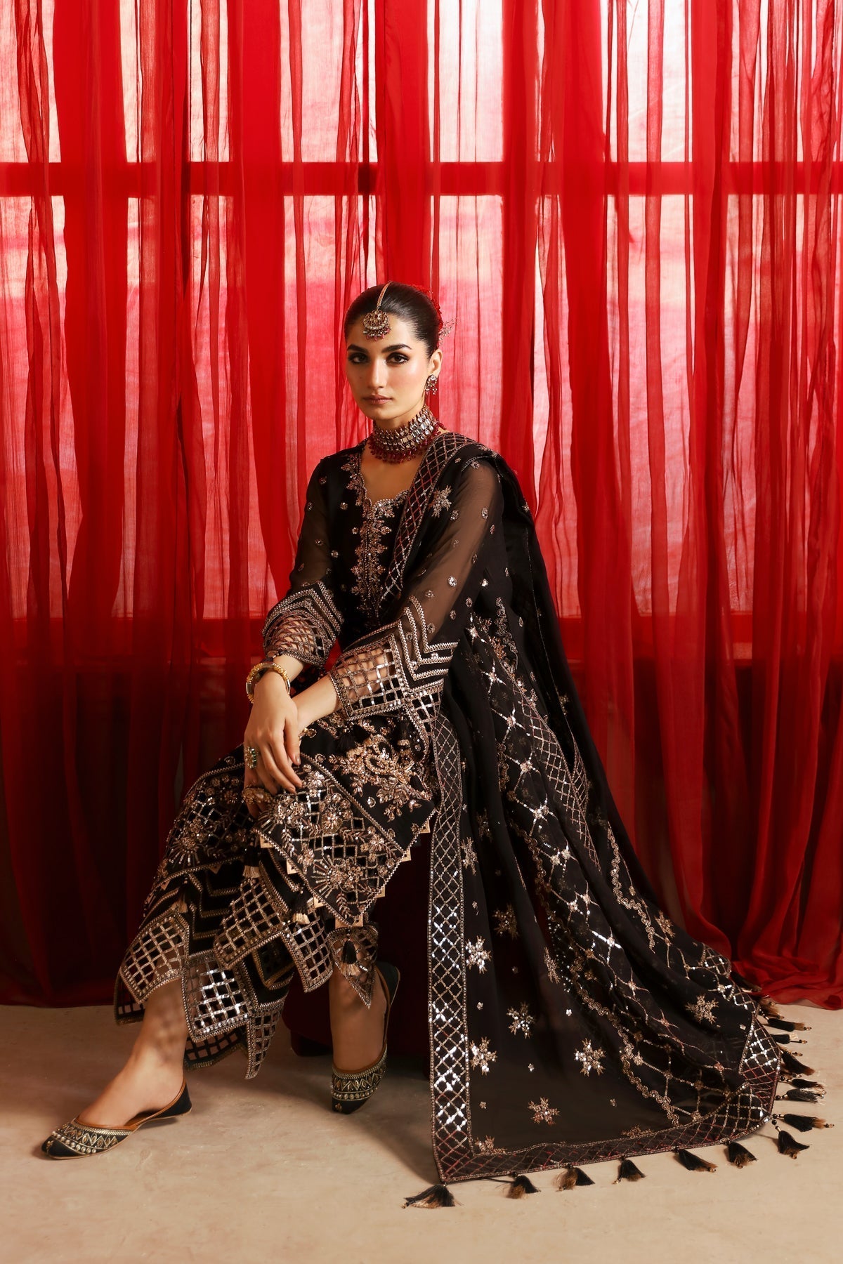 Alizeh | Reena Wedding Formals | AF-HM-4026-NAINA - Designer Dress with Intricate embroidery and embellishments. Shop elegent wedding dress at Maria Faisal.