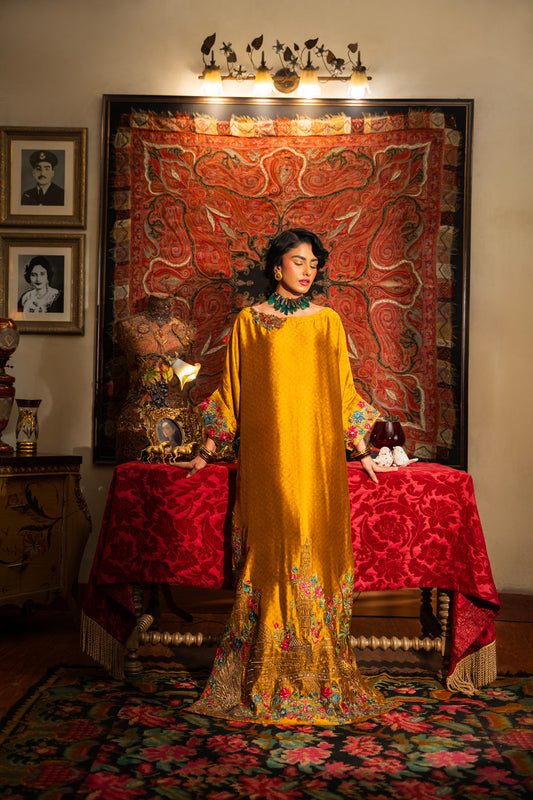 Nilofer Shahid | Aatish the Fire Within | Sunehri (1pc) Aatish The Fire within by Maria Faisal - Registered Vendor of : Nilofer Shahid - type : Ladies Clothes - 100% original wedding dresses