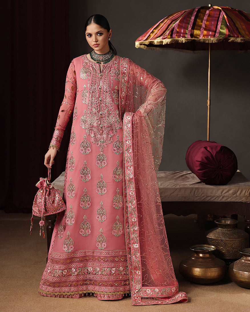 Roheenaz | Royale Eternel Chiffon Edit | Noble Allure - Formal Dress - available at Maria Faisal in UK and USA.