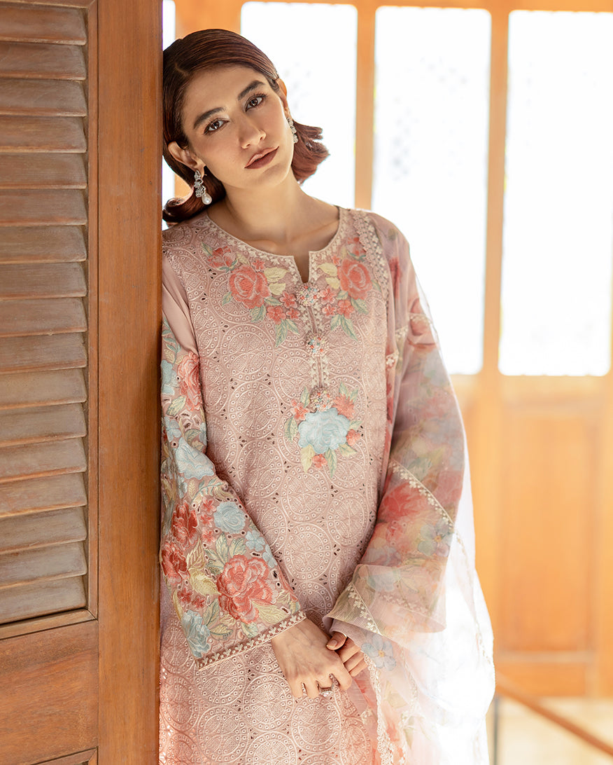 Mushq | Astoria Lawn 26 | Norah - Luxury Dress - available at Maria Faisal in UK and USA.