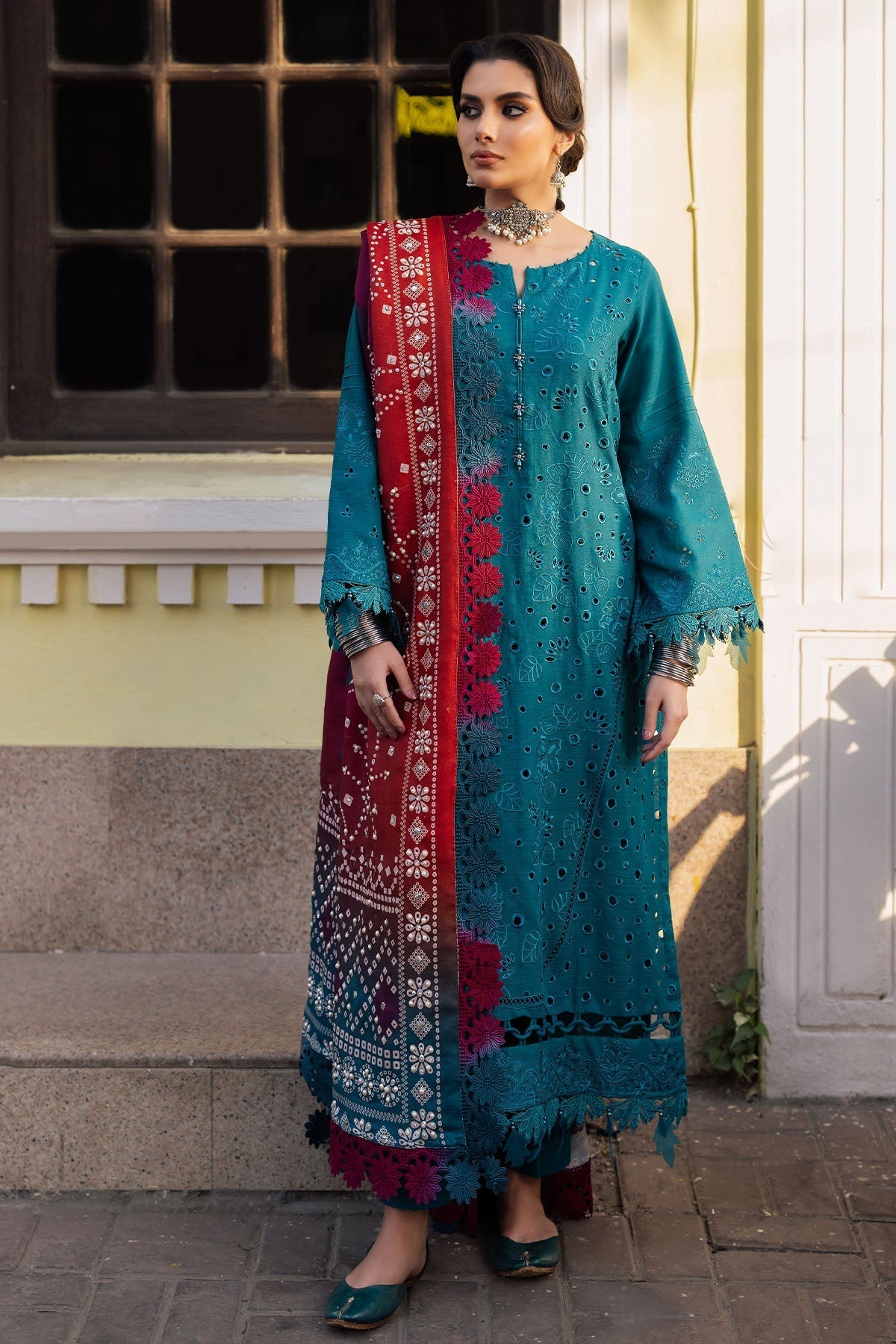 Nureh | Bazaar Winter 24 |  NE-112 - Designer Dress with Intricate embroidery and embellishments. Shop elegent wedding dress at Maria Faisal.