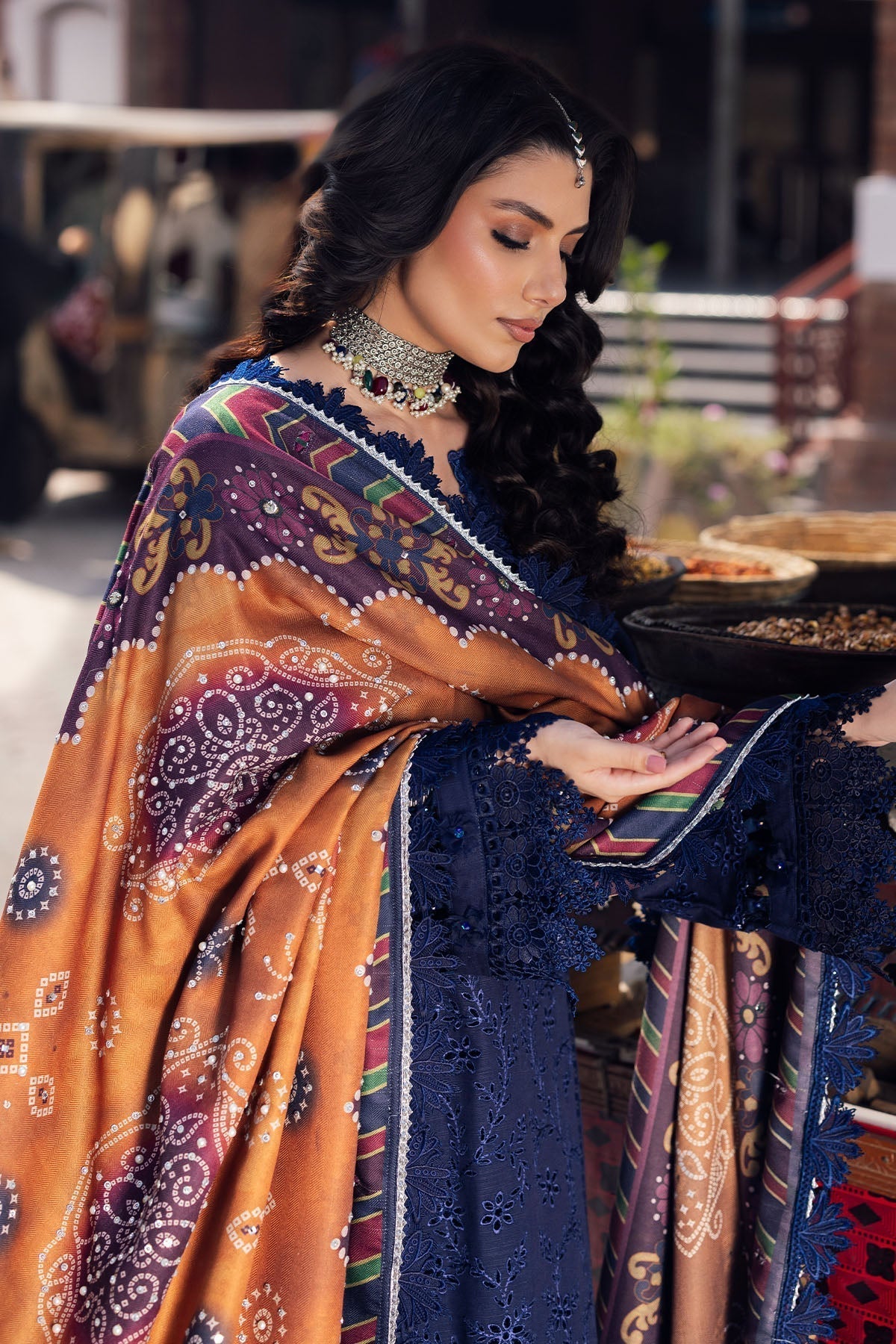 Nureh | Bazaar Winter 24 |  NE-114 - Designer Dress with Intricate embroidery and embellishments. Shop elegent wedding dress at Maria Faisal.