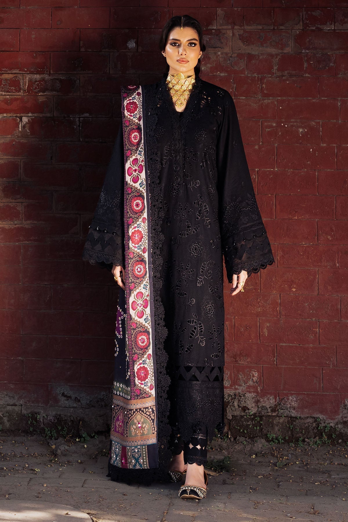 Nureh | Bazaar Winter 24 |  NE-115 - Designer Dress with Intricate embroidery and embellishments. Shop elegent wedding dress at Maria Faisal.