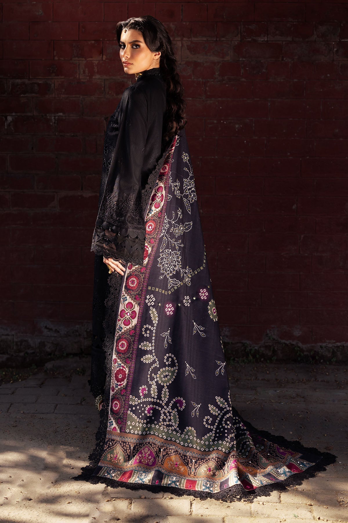 Nureh | Bazaar Winter 24 |  NE-115 - Designer Dress with Intricate embroidery and embellishments. Shop elegent wedding dress at Maria Faisal.