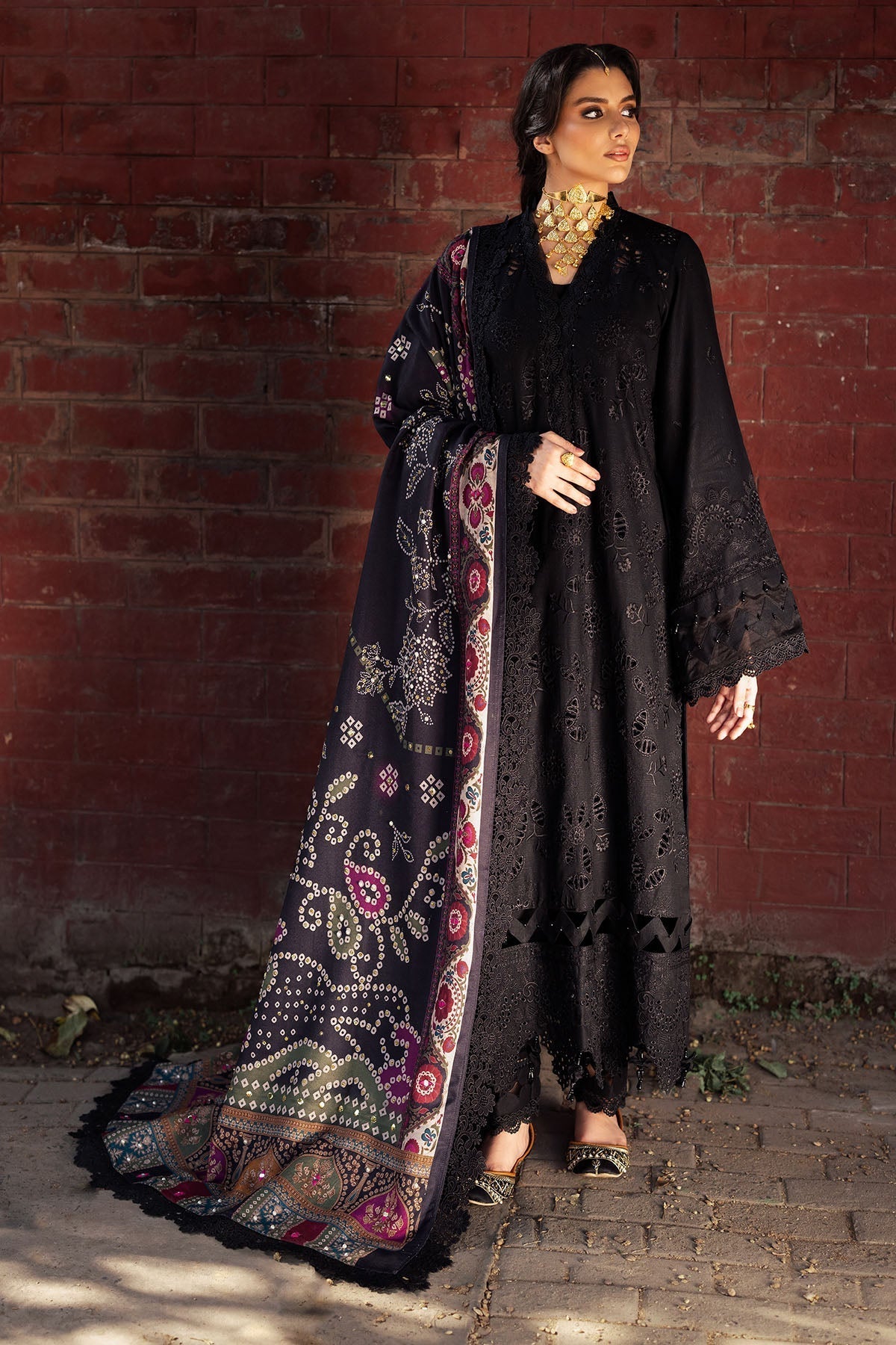 Nureh | Bazaar Winter 24 |  NE-115 - Designer Dress with Intricate embroidery and embellishments. Shop elegent wedding dress at Maria Faisal.
