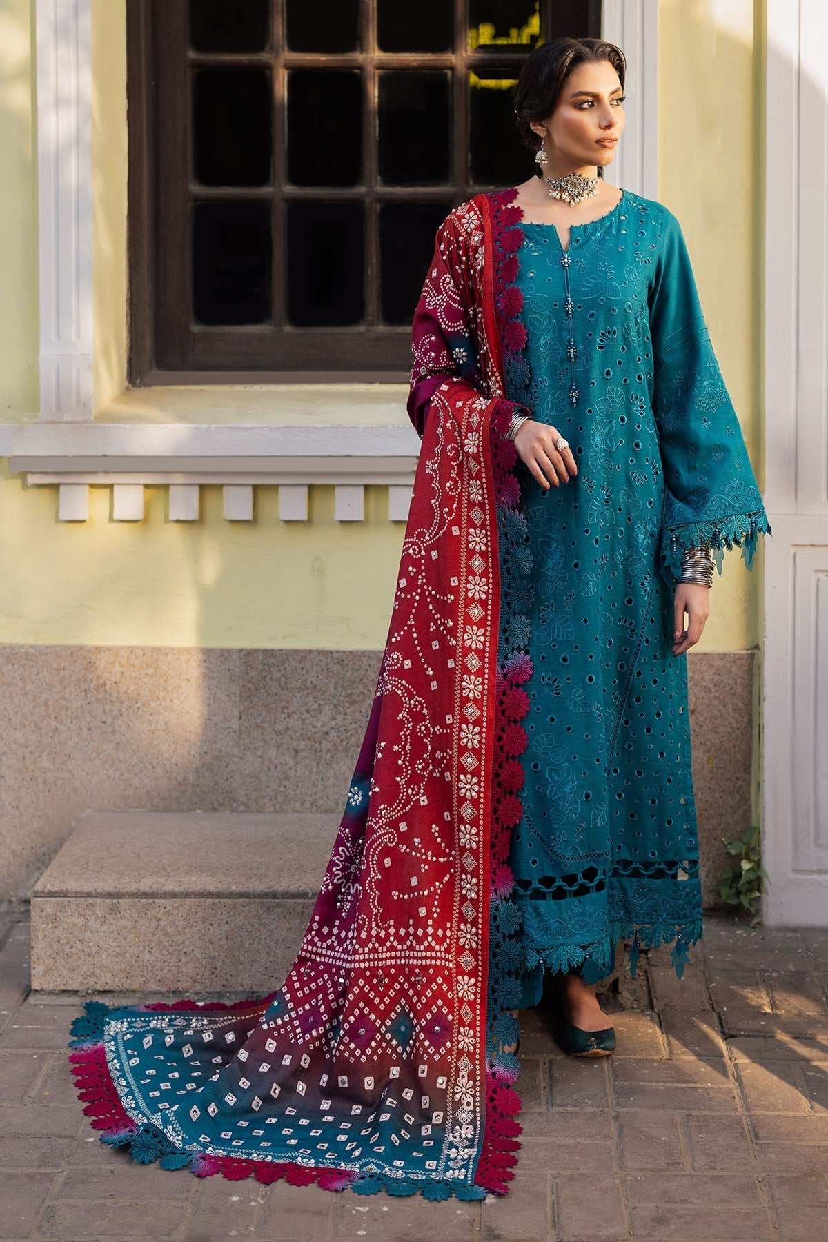 Nureh | Bazaar Winter 24 |  NE-112 - Designer Dress with Intricate embroidery and embellishments. Shop elegent wedding dress at Maria Faisal.