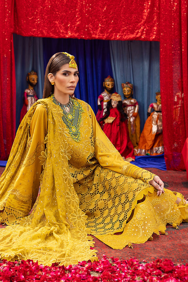 Nureh | Mela Luxury Lawn | NDS-100 - Ladies Clothes - Maria Faisal