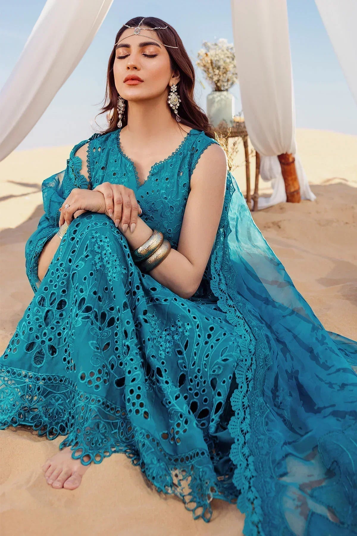 Nureh | Sehra Swiss Voil Lawn | BOSCO - NE-78 - Ladies Clothes - Maria Faisal