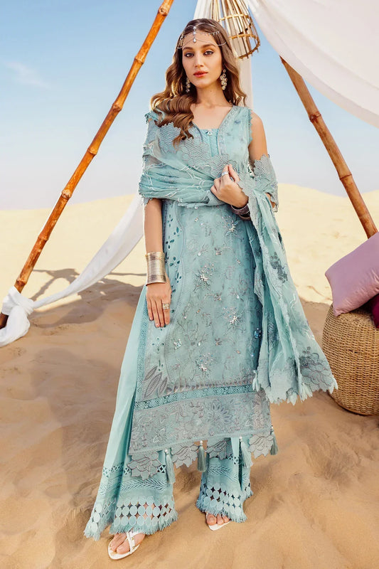 Nureh | Sehra Swiss Voil Lawn | AROOSH - NE-76 - Ladies Clothes - Maria Faisal