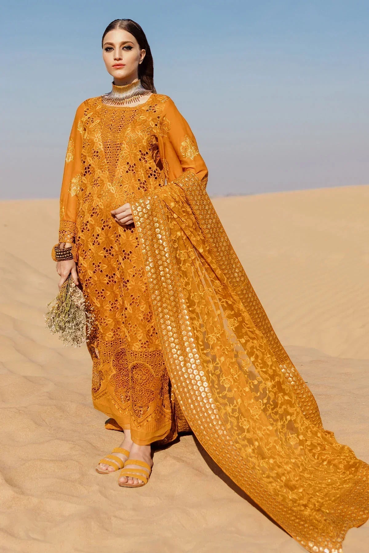 Nureh | Sehra Swiss Voil Lawn | MEEHA - NE-75 - Ladies Clothes - Maria Faisal