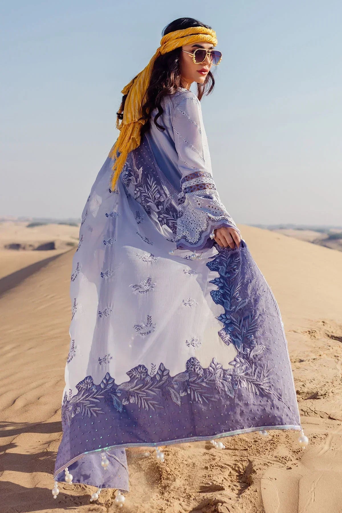 Nureh | Sehra Swiss Voil Lawn | CAMEO - NE-80 - Ladies Clothes - Maria Faisal