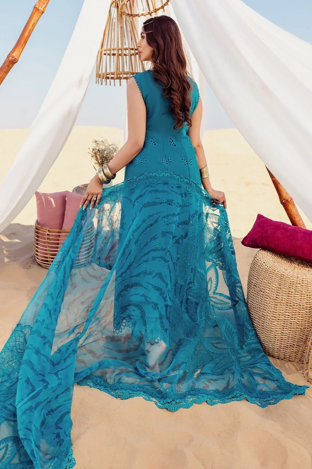 Nureh | Sehra Swiss Voil Lawn | BOSCO - NE-78 - Ladies Clothes - Maria Faisal
