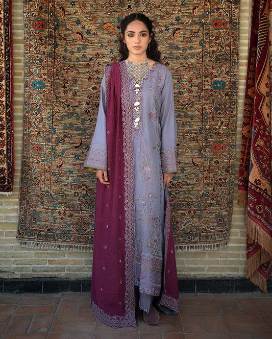 Mushq | Bukhara Winter Edit | Old City Bloom - Luxury Dress - available at Maria Faisal in UK and USA.