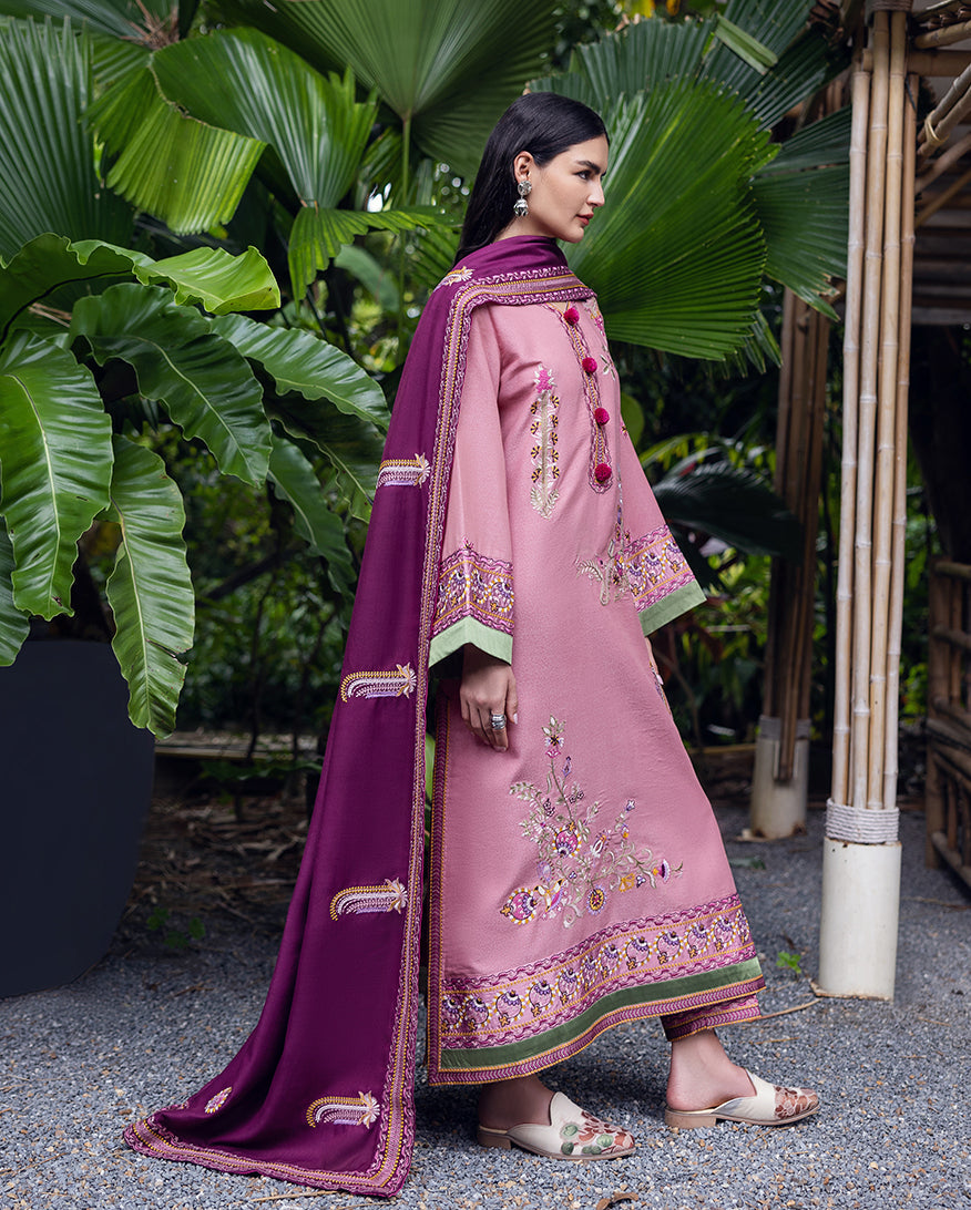 Mushq | Hemline Karandi | Opal Gleam - Casual Dress - available at Maria Faisal in UK and USA.