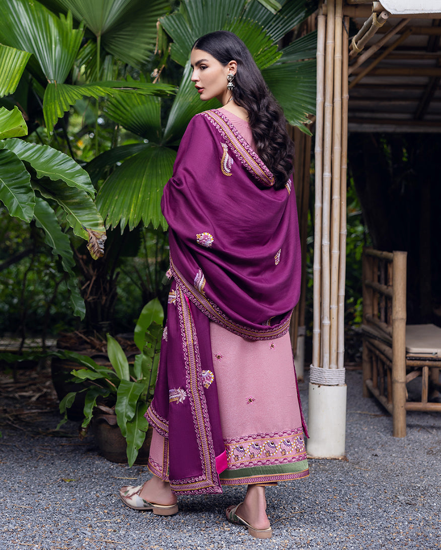 Mushq | Hemline Karandi | Opal Gleam - Casual Dress - available at Maria Faisal in UK and USA.