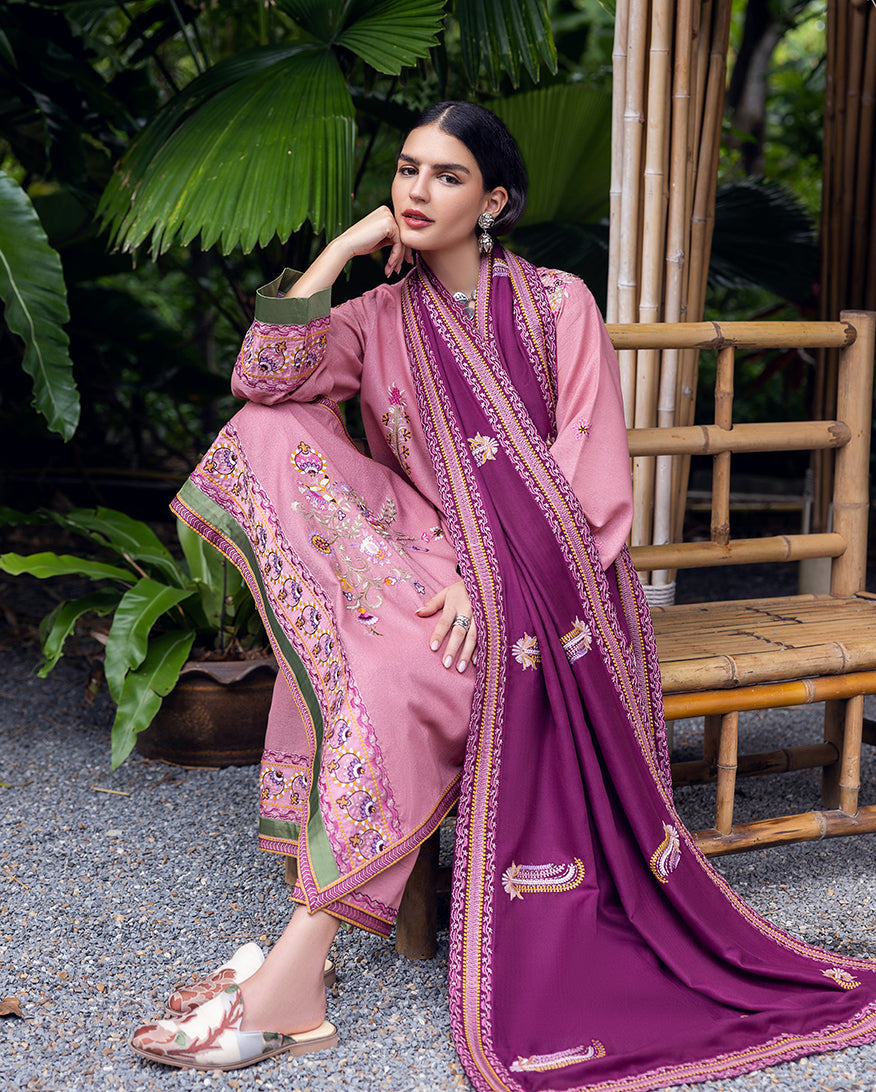 Mushq | Hemline Karandi | Opal Gleam - Casual Dress - available at Maria Faisal in UK and USA.