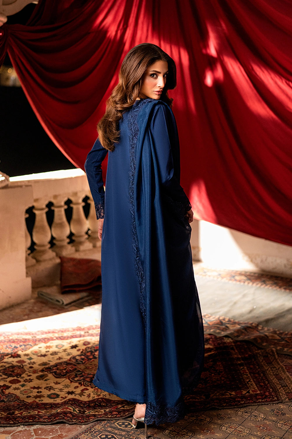 Azure | Vogue Formals | Opal Blue - Formal Dress - available at Maria Faisal in UK and USA.